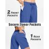 imageMAGCOMSEN Womens Hiking Shorts Lightweight Quick Dry 8quot Golf Shorts Water Resistant with 3 Zipper PocketsBlue Grey