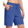 imageMAGCOMSEN Womens Hiking Shorts Lightweight Quick Dry 8quot Golf Shorts Water Resistant with 3 Zipper PocketsBlue Grey