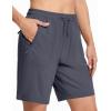 imageMAGCOMSEN Womens Hiking Shorts Lightweight Quick Dry 8quot Golf Shorts Water Resistant with 3 Zipper PocketsDark Grey