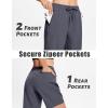 imageMAGCOMSEN Womens Hiking Shorts Lightweight Quick Dry 8quot Golf Shorts Water Resistant with 3 Zipper PocketsDark Grey