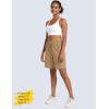 imageMAGCOMSEN Womens Hiking Shorts Lightweight Quick Dry 8quot Golf Shorts Water Resistant with 3 Zipper PocketsKhaki
