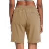 imageMAGCOMSEN Womens Hiking Shorts Lightweight Quick Dry 8quot Golf Shorts Water Resistant with 3 Zipper PocketsKhaki