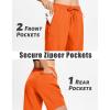 imageMAGCOMSEN Womens Hiking Shorts Lightweight Quick Dry 8quot Golf Shorts Water Resistant with 3 Zipper PocketsOrange