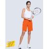 imageMAGCOMSEN Womens Hiking Shorts Lightweight Quick Dry 8quot Golf Shorts Water Resistant with 3 Zipper PocketsOrange