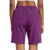 imageMAGCOMSEN Womens Hiking Shorts Lightweight Quick Dry 8quot Golf Shorts Water Resistant with 3 Zipper PocketsPurple Red