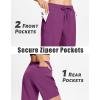 imageMAGCOMSEN Womens Hiking Shorts Lightweight Quick Dry 8quot Golf Shorts Water Resistant with 3 Zipper PocketsPurple Red