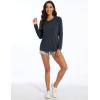 imageMAGCOMSEN Womens Long Sleeve Shirts UPF 50 Workout Tops Sun Protection Athletic Running Swim Rash GuardBlack