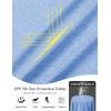 imageMAGCOMSEN Womens Long Sleeve Shirts UPF 50 Workout Tops Sun Protection Athletic Running Swim Rash GuardLight Blue