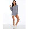 imageMAGCOMSEN Womens Long Sleeve Shirts UPF 50 Workout Tops Sun Protection Athletic Running Swim Rash GuardLight Grey
