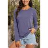 imageMAGCOMSEN Womens Long Sleeve Shirts UPF 50 Workout Tops Sun Protection Athletic Running Swim Rash GuardPurple