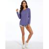 imageMAGCOMSEN Womens Long Sleeve Shirts UPF 50 Workout Tops Sun Protection Athletic Running Swim Rash GuardPurple