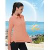 imageMAGCOMSEN Womens Polo Shirts Long Sleeve Golf T Shirt Quick Dry UPF 50 Sun Protection Lightweight Athletic Tennis ShirtsApricot