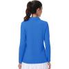 imageMAGCOMSEN Womens Polo Shirts Long Sleeve Golf T Shirt Quick Dry UPF 50 Sun Protection Lightweight Athletic Tennis ShirtsAzure