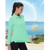 imageMAGCOMSEN Womens Polo Shirts Long Sleeve Golf T Shirt Quick Dry UPF 50 Sun Protection Lightweight Athletic Tennis ShirtsMint Green