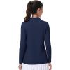 imageMAGCOMSEN Womens Polo Shirts Long Sleeve Golf T Shirt Quick Dry UPF 50 Sun Protection Lightweight Athletic Tennis ShirtsNavy