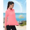 imageMAGCOMSEN Womens Polo Shirts Long Sleeve Golf T Shirt Quick Dry UPF 50 Sun Protection Lightweight Athletic Tennis ShirtsPink