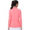 imageMAGCOMSEN Womens Polo Shirts Long Sleeve Golf T Shirt Quick Dry UPF 50 Sun Protection Lightweight Athletic Tennis ShirtsPink