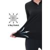 imageMAGCOMSEN Womens Quarter Zip Pullover Long Sleeve UPF 50 Rashguard Golf Sun Protection Shirts Quick Dry Workout TopsBlack