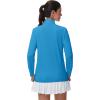 imageMAGCOMSEN Womens Quarter Zip Pullover Long Sleeve UPF 50 Rashguard Golf Sun Protection Shirts Quick Dry Workout TopsBlue Green
