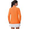 imageMAGCOMSEN Womens Quarter Zip Pullover Long Sleeve UPF 50 Rashguard Golf Sun Protection Shirts Quick Dry Workout TopsFluorescent Orange