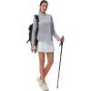 imageMAGCOMSEN Womens Quarter Zip Pullover Long Sleeve UPF 50 Rashguard Golf Sun Protection Shirts Quick Dry Workout TopsLight Grey