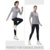 imageMAGCOMSEN Womens Quarter Zip Pullover Long Sleeve UPF 50 Rashguard Golf Sun Protection Shirts Quick Dry Workout TopsLight Grey