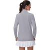 imageMAGCOMSEN Womens Quarter Zip Pullover Long Sleeve UPF 50 Rashguard Golf Sun Protection Shirts Quick Dry Workout TopsLight Grey