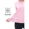 imageMAGCOMSEN Womens Quarter Zip Pullover Long Sleeve UPF 50 Rashguard Golf Sun Protection Shirts Quick Dry Workout TopsLight Pink
