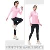 imageMAGCOMSEN Womens Quarter Zip Pullover Long Sleeve UPF 50 Rashguard Golf Sun Protection Shirts Quick Dry Workout TopsLight Pink