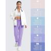 imageMAGCOMSEN Womens Sherpa Lined Sweatpants Winter Warm Fleece Pants Water Resistant Heavy Insulated Thermal Pants OutdoorTaro Purple
