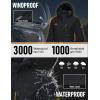 imageMAGCOMSEN Womens Ski Jacket Waterproof Insulated Snow Jacket Warm Windproof Winter Coats with Hood Fleece Lined JacketBlack
