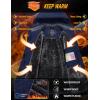 imageMAGCOMSEN Womens Ski Jacket Waterproof Insulated Snow Jacket Warm Windproof Winter Coats with Hood Fleece Lined JacketNavy