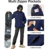 imageMAGCOMSEN Womens Ski Jacket Waterproof Insulated Snow Jacket Warm Windproof Winter Coats with Hood Fleece Lined JacketNavy