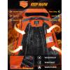 imageMAGCOMSEN Womens Ski Jacket Waterproof Insulated Snow Jacket Warm Windproof Winter Coats with Hood Fleece Lined JacketOrange