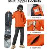 imageMAGCOMSEN Womens Ski Jacket Waterproof Insulated Snow Jacket Warm Windproof Winter Coats with Hood Fleece Lined JacketOrange