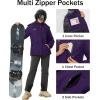 imageMAGCOMSEN Womens Ski Jacket Waterproof Insulated Snow Jacket Warm Windproof Winter Coats with Hood Fleece Lined JacketPurple