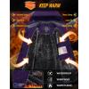 imageMAGCOMSEN Womens Ski Jacket Waterproof Insulated Snow Jacket Warm Windproof Winter Coats with Hood Fleece Lined JacketPurple