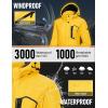 imageMAGCOMSEN Womens Ski Jacket Waterproof Insulated Snow Jacket Warm Windproof Winter Coats with Hood Fleece Lined JacketYellow