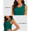 imageMAGCOMSEN Womens Sleeveless Workout Shirts UPF 80 Dry Fit Running Wicking Tank Tops Athletic Gym SummerEmerald Green