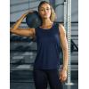 imageMAGCOMSEN Womens Sleeveless Workout Shirts UPF 80 Dry Fit Running Wicking Tank Tops Athletic Gym SummerNavy