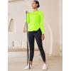 imageMAGCOMSEN Womens Sun Shirts SPF Long Sleeve Workout Tops Athletic UV Protection UPF 80 Quick Dry T ShirtFluorescent Green