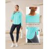 imageMAGCOMSEN Womens Sun Shirts SPF Long Sleeve Workout Tops Athletic UV Protection UPF 80 Quick Dry T ShirtLight Lake Blue