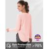 imageMAGCOMSEN Womens Sun Shirts SPF Long Sleeve Workout Tops Athletic UV Protection UPF 80 Quick Dry T ShirtLight Pink