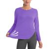 imageMAGCOMSEN Womens Sun Shirts SPF Long Sleeve Workout Tops Athletic UV Protection UPF 80 Quick Dry T ShirtLight Purple
