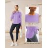 imageMAGCOMSEN Womens Sun Shirts SPF Long Sleeve Workout Tops Athletic UV Protection UPF 80 Quick Dry T ShirtLight Purple