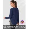 imageMAGCOMSEN Womens Sun Shirts SPF Long Sleeve Workout Tops Athletic UV Protection UPF 80 Quick Dry T ShirtNavy