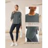 imageMAGCOMSEN Womens Sun Shirts SPF Long Sleeve Workout Tops Athletic UV Protection UPF 80 Quick Dry T ShirtSea Stone Grey