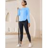 imageMAGCOMSEN Womens Sun Shirts SPF Long Sleeve Workout Tops Athletic UV Protection UPF 80 Quick Dry T ShirtSky Blue