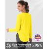 imageMAGCOMSEN Womens Sun Shirts SPF Long Sleeve Workout Tops Athletic UV Protection UPF 80 Quick Dry T ShirtYellow