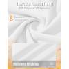 imageMAGCOMSEN Womens Thermal Shirts Fleece Pullover Long Sleeve Undershirt Tops Warm Workout Winter Base LayerWhite
